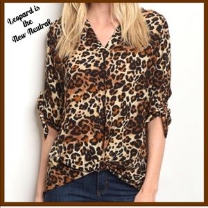 🐾SPOTS EVERYWHERE🐾LEOPARD PRINT TOP🐾NEW